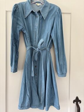 Boden Light Blue Denim Shirt Dress